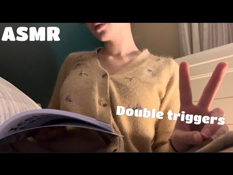 ASMR: doing two triggers at once! (casual lofi + soft spoken)