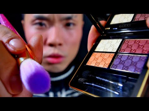 Makeup to Screen 💆🏻‍♀ ASMR Condensed: Gucci Palette, Moschino Cushion, MAC [Roleplay]