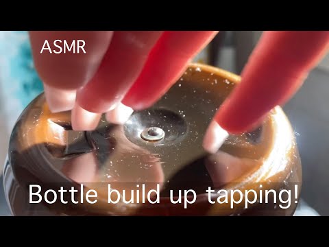 ASMR - Bottle build up tapping & scratching onto the camera + tracing 😴