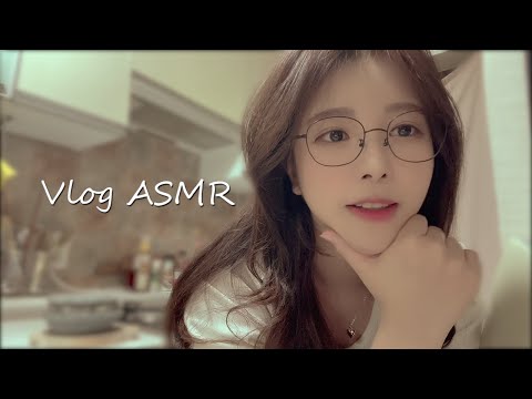 [ASMR Vlog] asmr유튜버의 짧은 오후일상과 소리까지 맛있는 알밥과 낫또 먹방, 냉장고구경,책추천,영화보기 등등