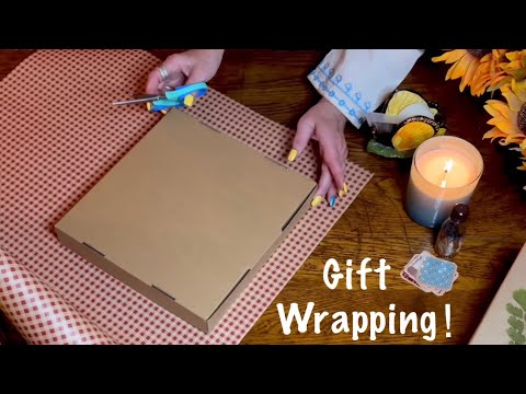 ASMR Request~Gift Wrapping! (Soft Spoken) Package preparation for shipping~No talking version tmrw.