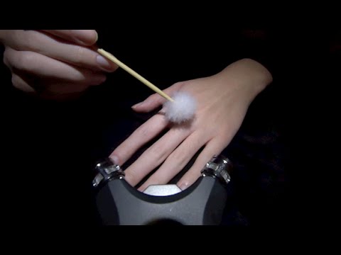 [音フェチ] 梵天-BONTEN-「手」[ASMR] Brushing my hands by Ear cleaning stuff JAPAN
