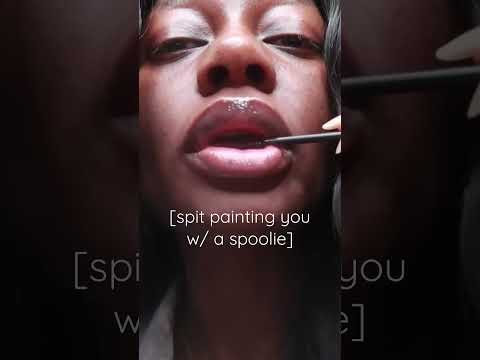 ASMR | SPIT PAINTING YOU!💦 W/ A SPOOLIE * Up Close Personal Attention #shorts #asmr