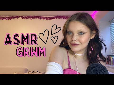 ASMR GRWM | Whispered Rambles, Positive Affirmations, Personal Attention & Tapping 💗🌟