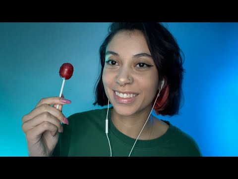 ASMR Cherry Blowpop and Bubble Gum Chewing