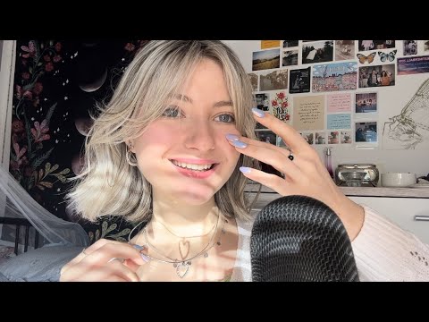 ASMR| tracing my face and jewelry| close up whisper