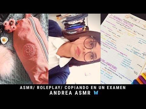 ASMR/ ROLEPLAY/ Tú y tu mejor amiga copiando en el examen 😱/ Andrea ASMR 🦋