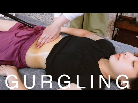 【ASMR】お腹のマッサージ音②／Belly massage sounds,gurgling