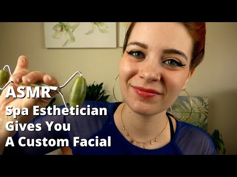 ASMR Spa Esthetician Gives You A Custom Facial 💚 | Soft Spoken Personal Attention RP