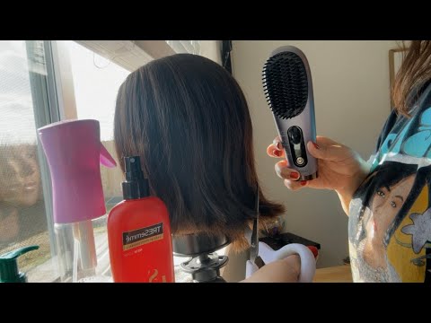 ASMR| Haircut 💇🏻‍♀️ & styling your hair 😴- (scissors & brushing sounds)