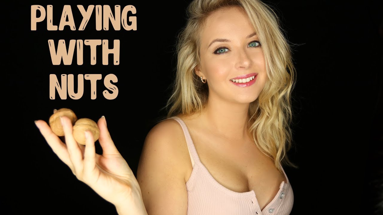 ASMR Playing with nuts: scratching, tapping and crinkling sounds