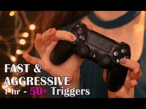 ASMR 50+ Fast And Aggressive Triggers - 1 HOUR