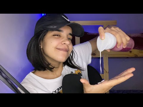 asmr hand & lotion sounds 🖐️ | sons de mãos & tapping (no talking)
