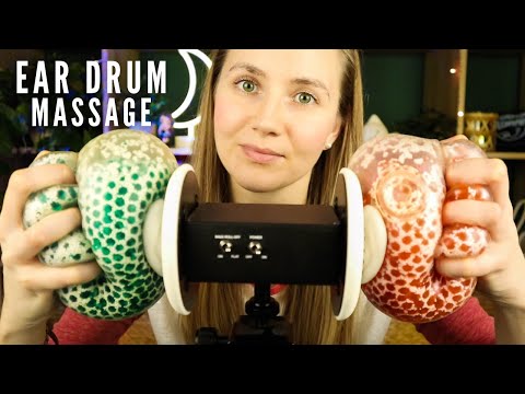 ASMR Ear Drum Massage, Ear Tapping & Ear Attention (fast)
