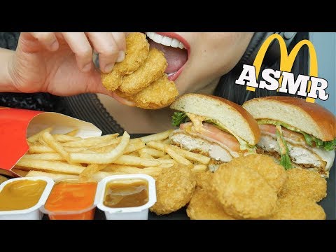 ASMR McDonalds (Chicken Nuggets + Burger) EATING SOUNDS NO TALKING | SAS-ASMR