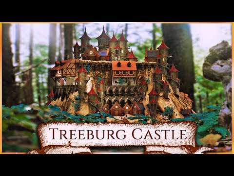 🏰 Treeburg Castle [ASMR] TINY WORLDS - Fantasy Ambience / Medieval Village & Nature Forest Sounds 🍃🌲