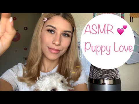 ASMR PUPPY THERAPY  💖🐩 - CLOSE UP whispering, licking😛 , hand movements , chitchat
