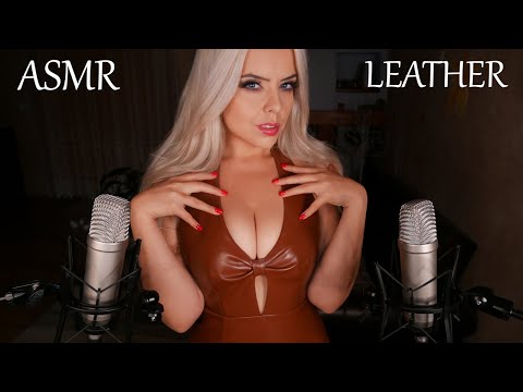 ASMR FAST & AGGRESSIVE SHIRT SCRATCHING/ TAPPING (LEATHER DRESS) | 4K