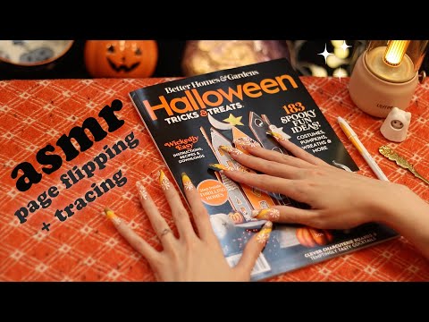ASMR Halloween Magazine Flip Through 🎃 (whispering + paper sounds)