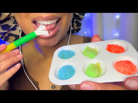 ASMR | candy spit painting 🎨 you 👅 part 3