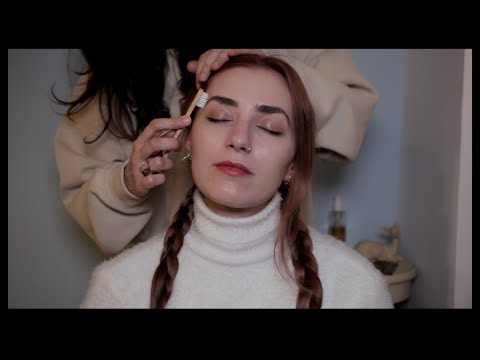 ASMR Hairplay On Me ~ This was perfect! 💫 Real Person Hair Brushing ⚬ Braiding ⚬ Scratching ⚬