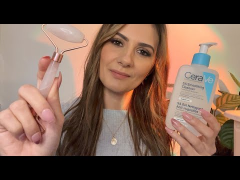ASMR Friend Does your Skincare 💙 Fast & Aggressive (Layered Sounds)