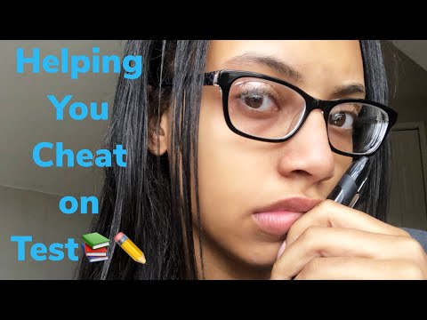 ASMR: Mean Nerdy Sister Helps You Cheat On Test