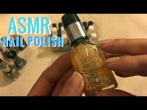 ASMR Nail polish collection: cleaning up, chewing gum, no talking