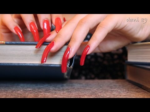 ASMR : flipping pages/book's pages/old books/ tapping & scratching/ TINGLES with myLongNaturalNails