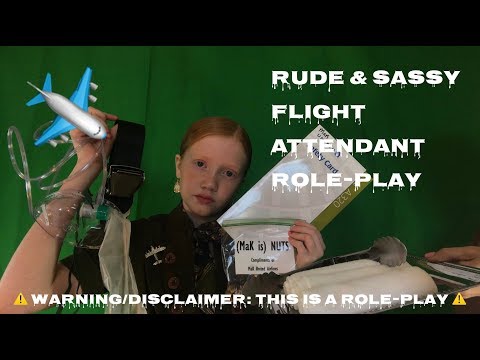 ASMR~ Rude & Sassy First Class Flight Attendant Roleplay ✈️( with real props ) ⚠️SASSY ROLE PLAY⚠️