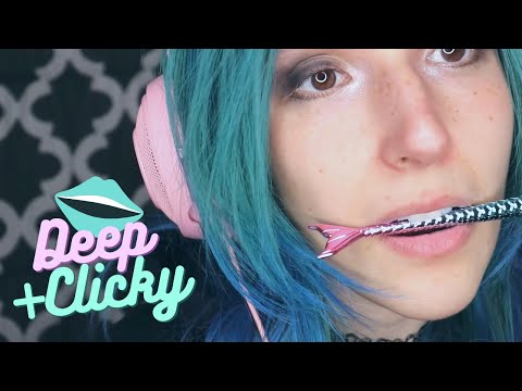 ASMR - CLICK CLACK ~ Intense Clicky Mouth Tingles | Mermaid Brush + Teeth Sounds ~