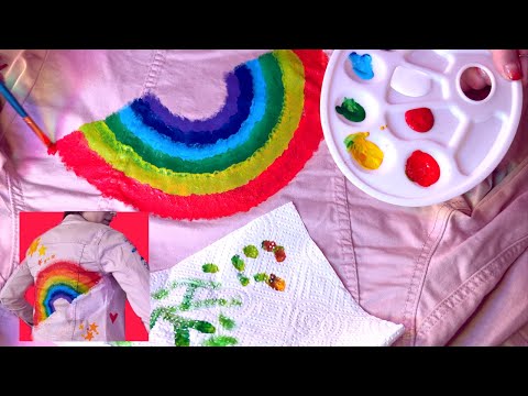 ASMR 1 HOUR PAINTING My New Jacket - Feeling like Bob Ross (but only for 1 sec lul), German/Deutsch