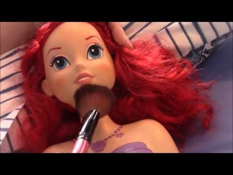 Asmr - Face Brushing / Tapping on my new Ariel Doll - Cute #tingles