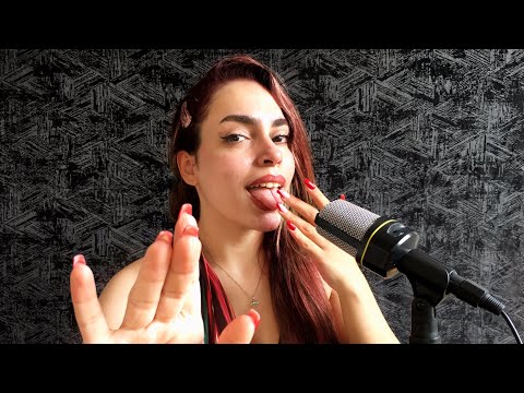 ASMR Spit Painting You & Mouth Sounds