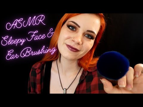 ASMR Sleepy Face & Ear Brushing | Personal Attention RP