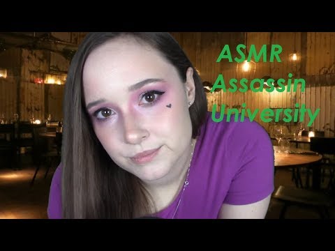 ASMR Welcome to Assassin University (accent, gum chewing)