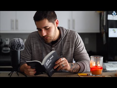 ASMR Male Voice - Poetry Reading - Cozy Ear Relaxation