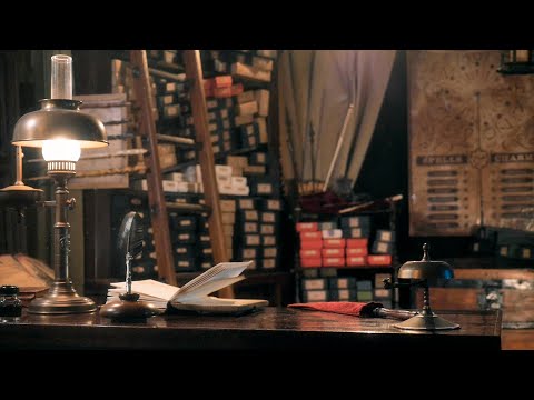 Wand Shop Ambience | Cinematic ASMR (quiet, no talking, boxes / writing / paper sounds)