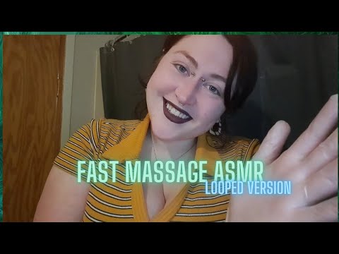 ASMR Fast Massage with Gloves ✨️🖤 Personal Attention Neck and Arm Massage - Looped