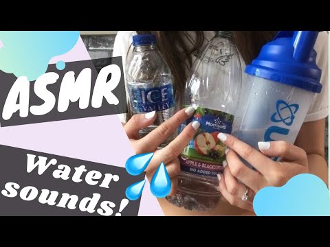 ASMR Water sounds | Bottle shaking | Liquid sounds | Bottle tapping