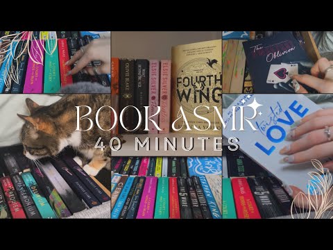 ASMR Book tapping, scratching, tracing📖 (with lots of rambles)