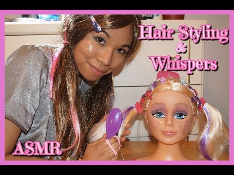 ａｓｍｒ: School Disco Hair on a Doll Head Roleplay 🎉💇‍♀️ Whispers + Hair Styling