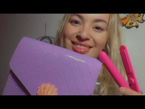 ASMR Roleplay| Styling your hair & Doing your makeup- hair brushing, rummaging & camera sounds 😴
