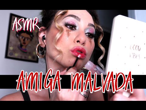 (ASMR PORTUGUÊS BINAURAL) AMIGA MALVADA TE MAQUIANDO | B*tchy friend does your makeup