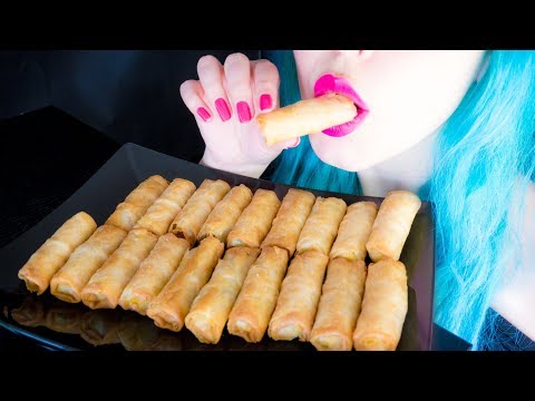 ASMR: Very Crunchy Spring Rolls with Sweet & Sour Dip ~ Relaxing Eating Sounds [No Talking|V] 😻