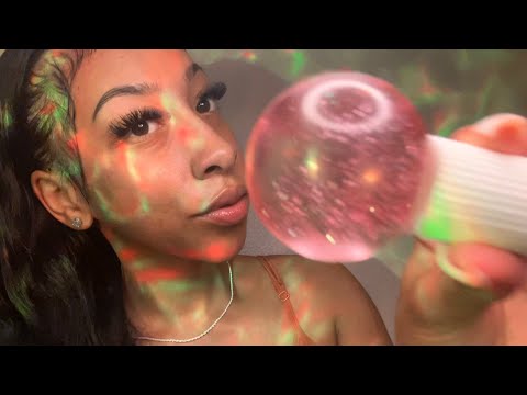 ASMR Upclose Steam Facial 🧖🏽‍♀️ w/ Ice Globes ❄️& LOTS of Personal Attention Trigger Assortment
