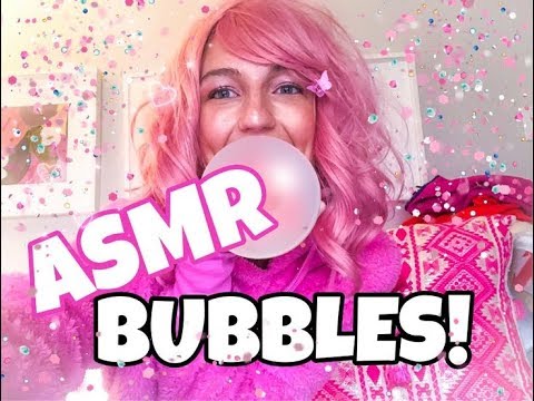 ASMR~ THE BUBBLE POPPING HELP LINE! ((intense gum popping and chewing)) 💖💖💖