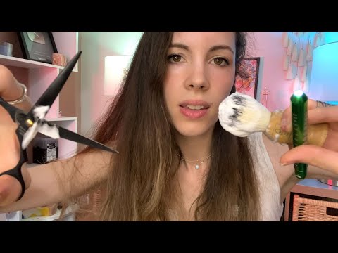 ASMR - Chaotic Fast ADHD Tests, WOLF CUT, Shave