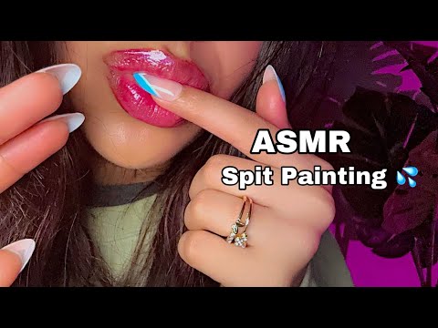 ASMR~ Intense Spit Painting Your Christmas Makeup💄🎄Mouth Sounds & Personal Attention