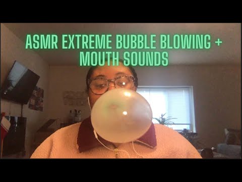 ASMR | Extreme Bubble Blowing + Gum Chewing: 12 days of Christmas Day 4